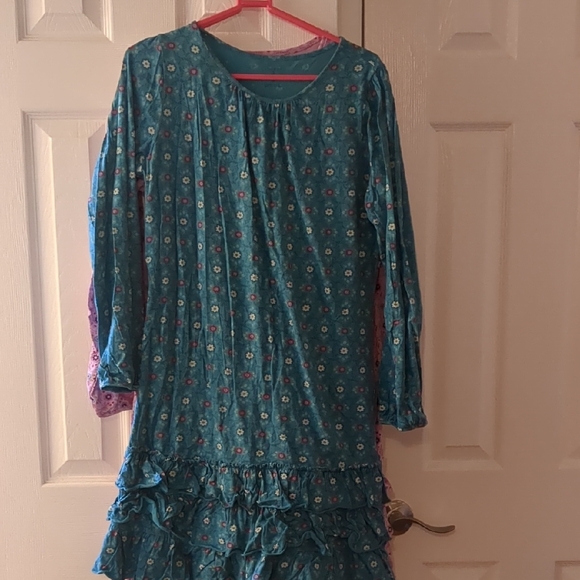 Lands' End Pink, Violet, and Blue Ruffle Dresses 16+ - Picture 4 of 6